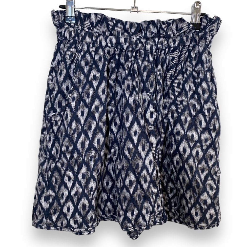 Anthrapologie Staring At Stars Blue/white Boho Mini skirt - Size Medium